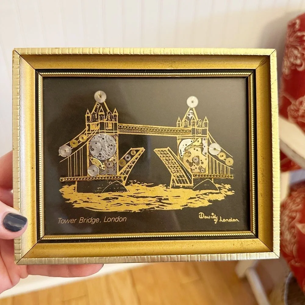 1983 David of London Gold Frame Tower Bridge Watch parts‎ Horological Montage